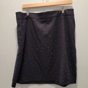 Nine West Black Mini Skirt with White Dots